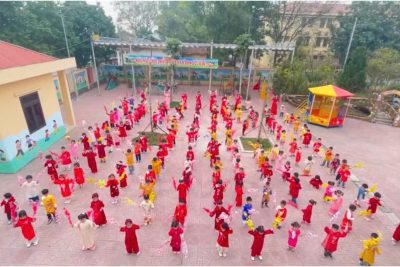 Trường Mầm non Thi Sơn  phường Lý Thường Kiệt hưởng ứng “Tuần lễ Áo dài” chào mừng Ngày Quốc tế Phụ nữ 8/3